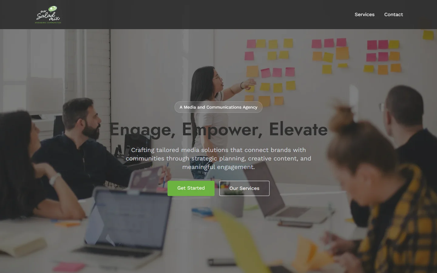 Our Salad Mix website screenshot